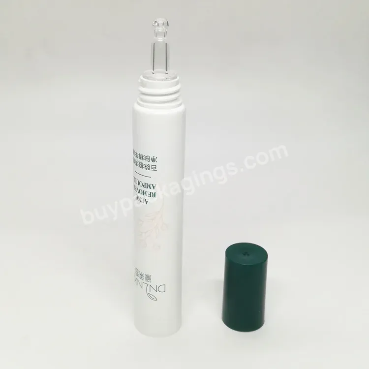 Oem Cosmetic Pe Tube With Transparent Long Nozzle Eye Cream Soft Tube Packaging