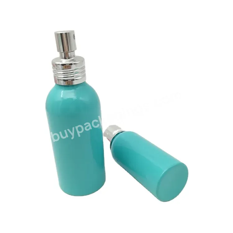 Oem Custom 100ml Matte Green Aluminum Perfume Bottle Daily Use Cosmetic Packaging Bottle