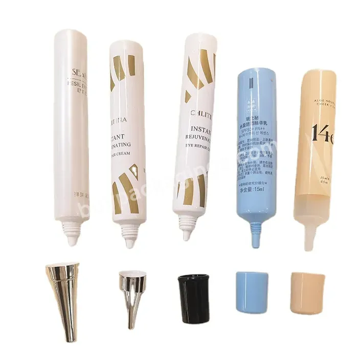 Oem Custom 15ml 0.5oz 30ml Custom Squeeze Soft Plastic Long Nozzle Eye Serum Cream Tube Cosmetic Cream Tubes