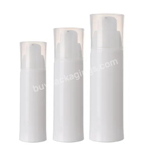 Oem Custom 15ml 30ml 50ml Pp Recycle Cosmetic Airless Dispenser White Bottle