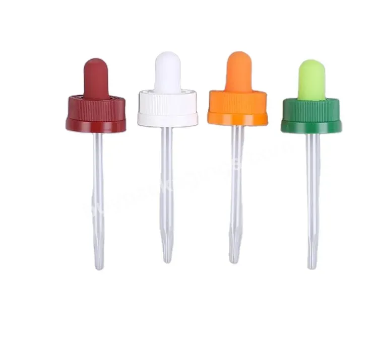 Oem Custom 18/410 20/410 Plastic Colorful Perfume Bottle Screw Dropper Cap/cosmetics Essential Oil Bottle Screw Button Dropper Lids Manufacturer/wholesale