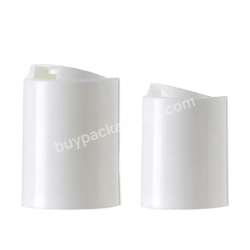 Oem Custom 18/410,20/410,20/415,24/410,24/415 White Press Disc Flip Cap For Shampoo,Lotions,Creams