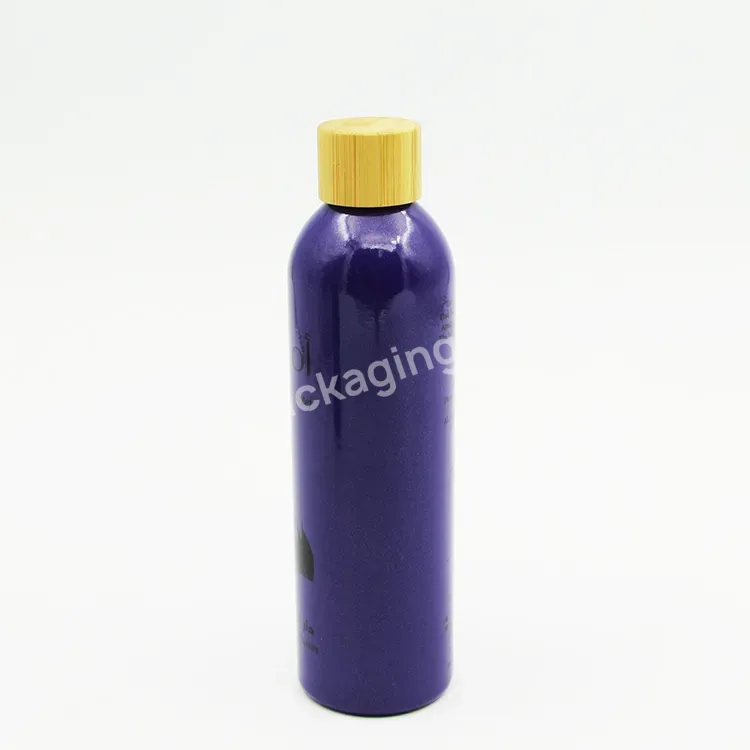 Oem Custom 200ml Aluminum Metal Bottle Package Aluminum Cosmetic Bottle Refillable Aluminum Shampoo Water Bottle Manufacturer/wholesale