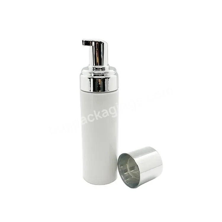 Oem Custom 200ml White Pet Foaming Bottle With Silver Foam Pump Manufacturer/wholesale