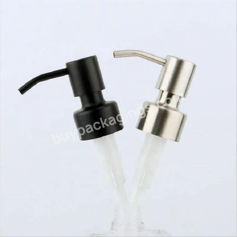 Oem Custom 24/410 28/400 Brushed Silver Matte Black Metal Stainless Steel Lotion Pump