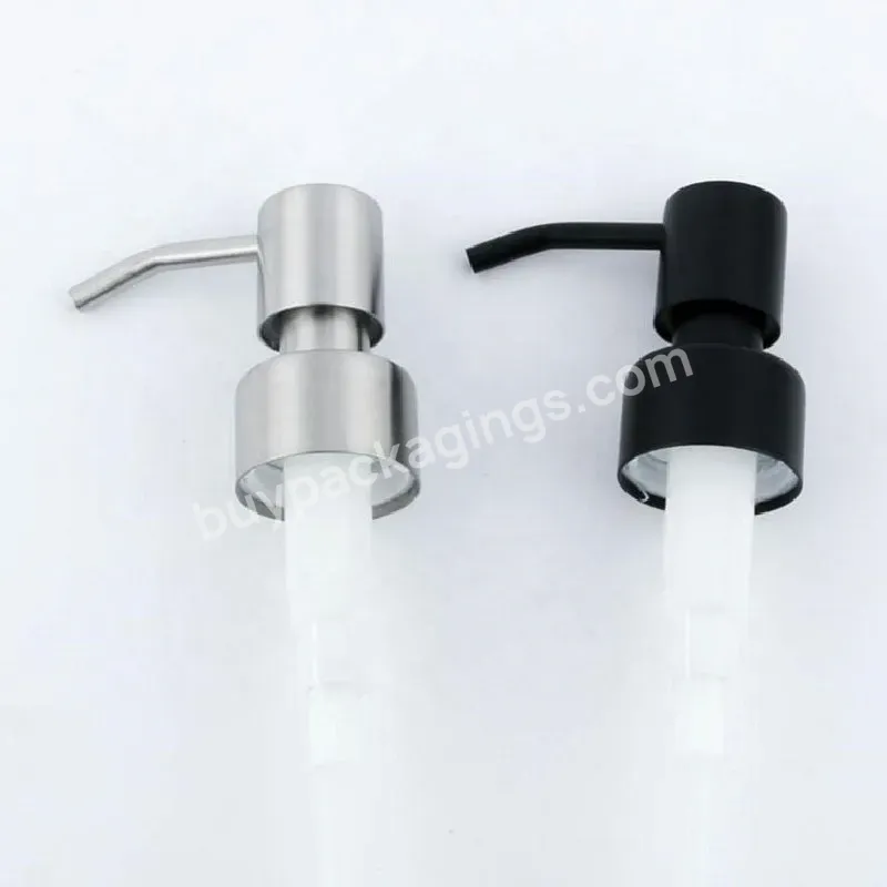 Oem Custom 24/410 28/400 Brushed Silver Matte Black Metal Stainless Steel Lotion Pump