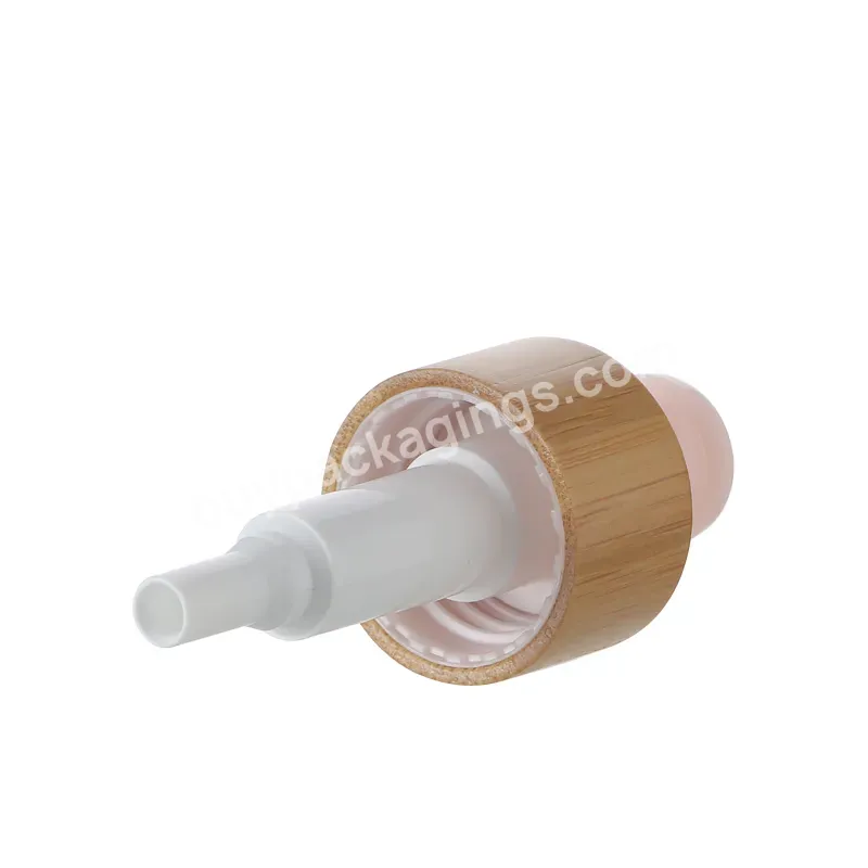 Oem Custom 24/410 28/410 Bamboo Plastic Lotion Pump Custom Color For Empty Bottle Nature Material Real Bamboo Pump