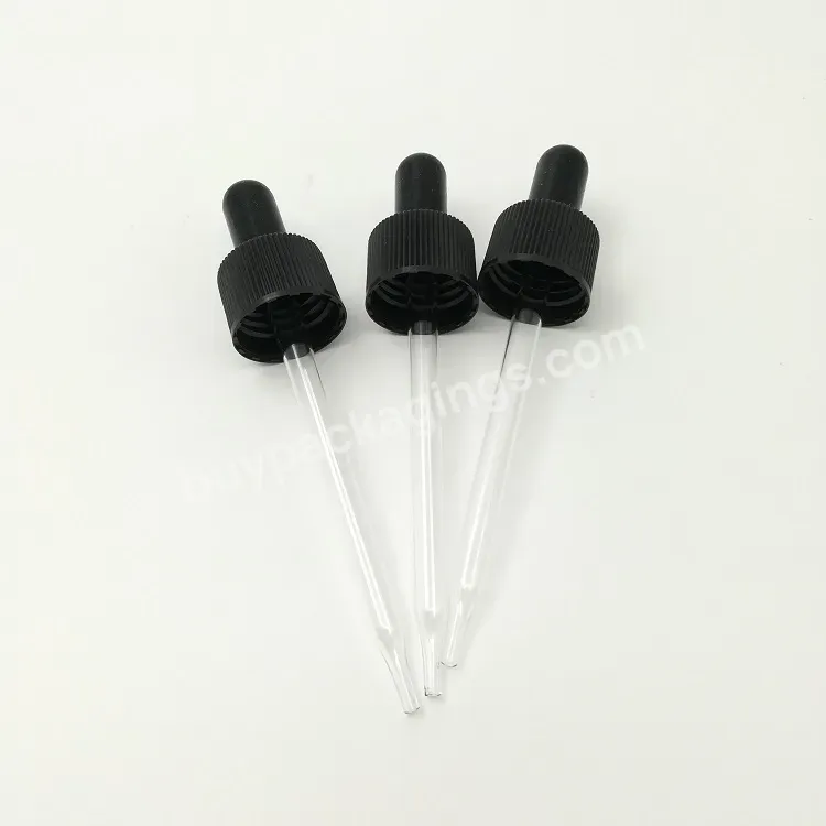 Oem Custom 24/410 Plastic Ribbed Black Aroma Perfume Bottle Screw Cap/cosmetics Essential Oil Bottle Screw Dropper Lids