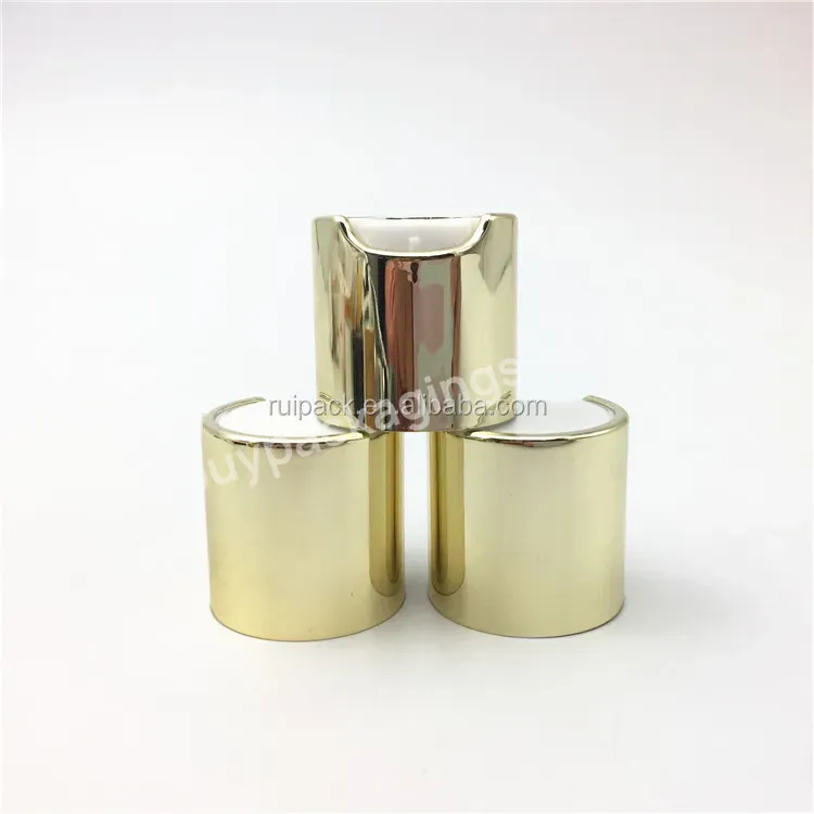 Oem Custom 24/415 Aluminum Disc Top Cap Golden Color Disc Cap Manufacturer/wholesale