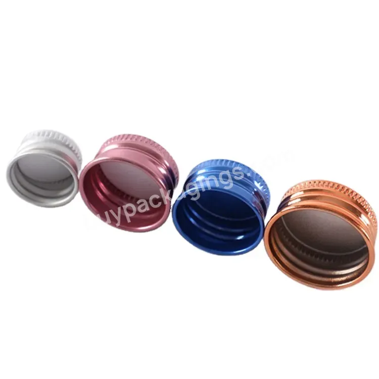 Oem Custom 24mm Oxidation Technology Colorful Aluminum Screw Cap For Bottle Manufacturer/wholesale