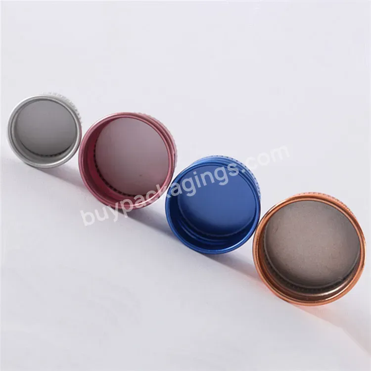 Oem Custom 24mm Oxidation Technology Colorful Aluminum Screw Cap For Bottle Manufacturer/wholesale