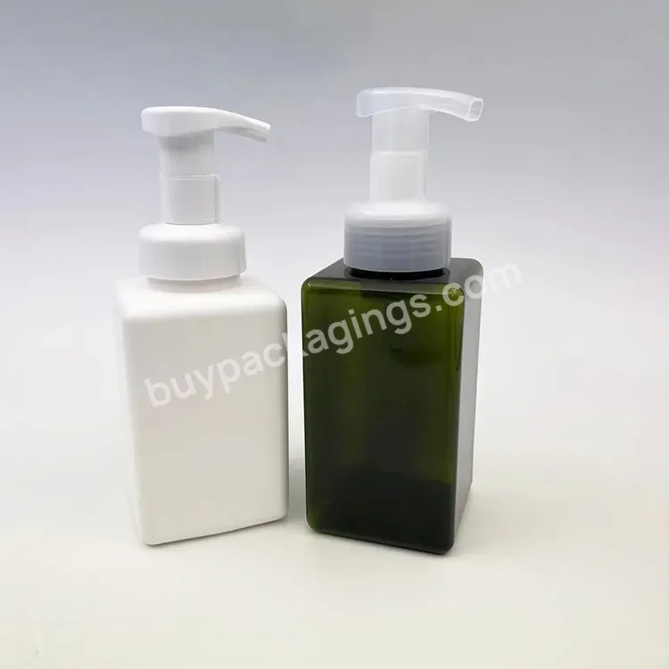 Oem Custom 250ml 450ml Pet Plastic Refillable Square Hand Soap Dispenser Bottle Wholesale