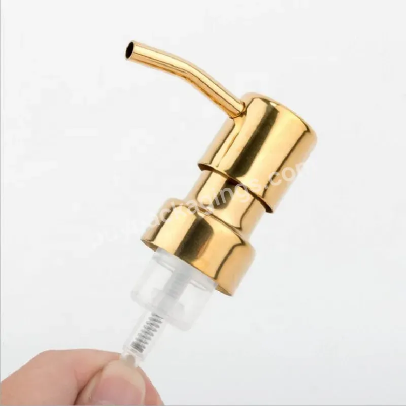 Oem Custom 28/400 28mm Shiny Glossy Metal Stainless Steel Foam Soap Pump Dispenser