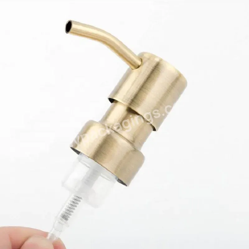 Oem Custom 28/400 28mm Shiny Glossy Metal Stainless Steel Foam Soap Pump Dispenser