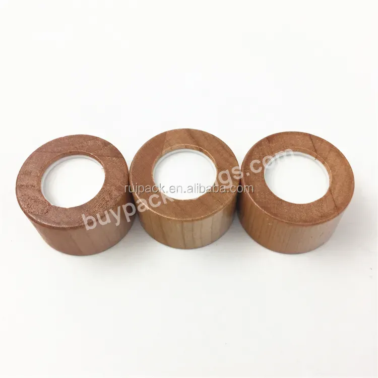 Oem Custom 28/410 Bamboo/wooden Screw Reed Diffuser Cap For Screw Bottles