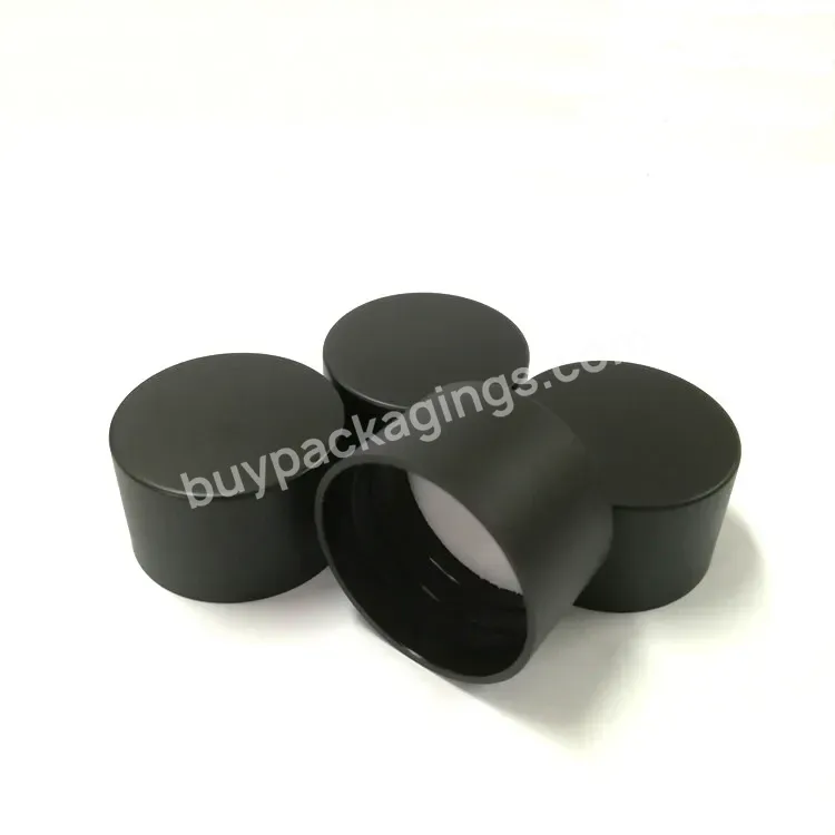 Oem Custom 28/410 Plastic Pp Screw Cap Matt Black Color Cap With Pe Seal Manufacturer/wholesale