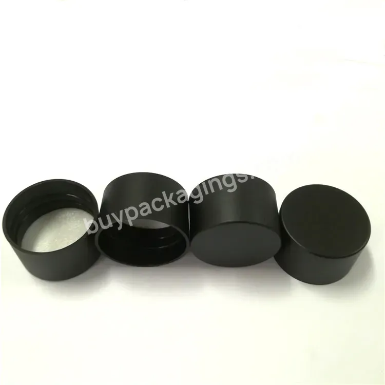 Oem Custom 28/410 Plastic Pp Screw Cap Matt Black Color Cap With Pe Seal Manufacturer/wholesale