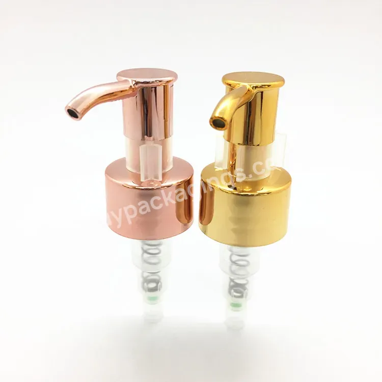 Oem Custom 28/410 Shiny Golden Luxury Shampoo Gel Plastic Lotion Pump For Cosmetic Bottle Manufacturer/wholesale