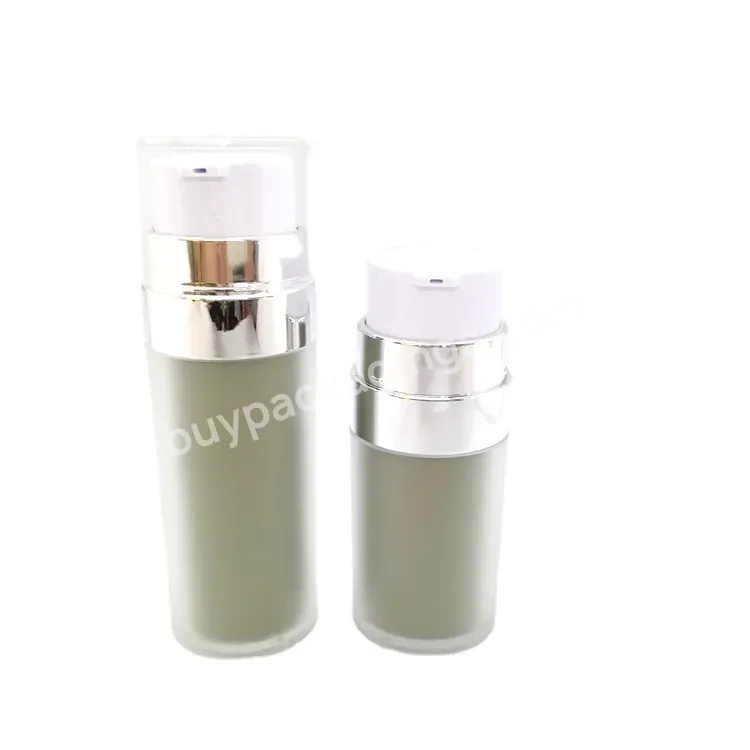 Oem Custom 30ml50mlcustom Luxury Empty Frosted Transparent Green Cosmetic Cream Lotion Airless Pump Bottle Manufacturer/wholesale