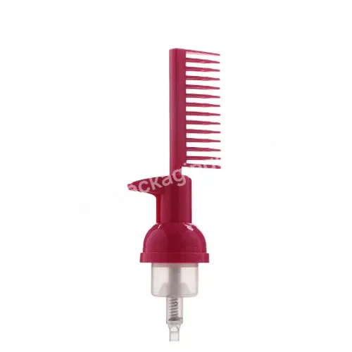 Oem Custom 30mm Fancy Plastic Foam Pump With Comb For Hair Care - Buy 30mm Fancy Foam Pump,Foam Pump With Comb,Plastic Fancy Foam Pump.