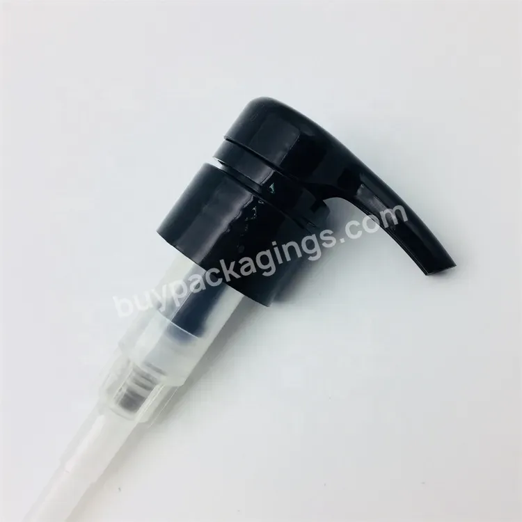 Oem Custom 33/410 4ml Black Smooth Plastic Pp Lotion Pump With Outer Spring Manufacturer/wholesale