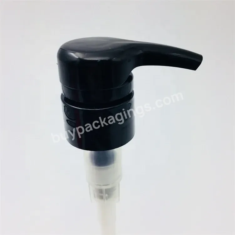 Oem Custom 33/410 4ml Black Smooth Plastic Pp Lotion Pump With Outer Spring Manufacturer/wholesale