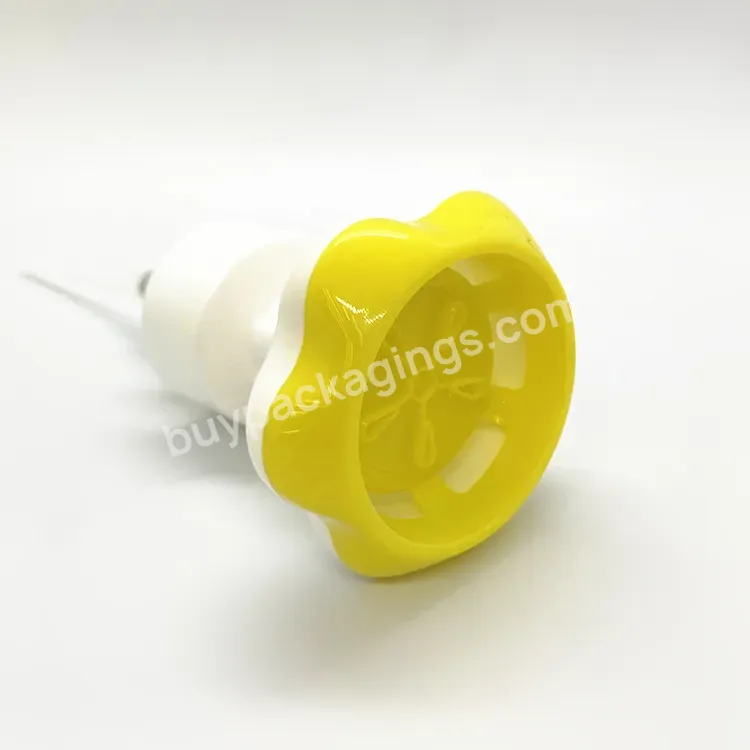 Oem Custom 43mm/42mm Skin Care Pp Flower Shape Hand Washing Liquid Soap Foam Pump Manufacturer/wholesale