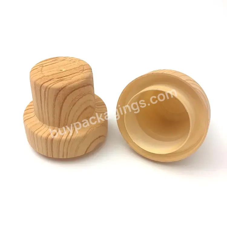 Oem Custom 47mm Pp Plastic Laundry Detergent Bottle Cap With Water Transfer Wood Finish Manufacturer/wholesale Manufacturer/wholesale