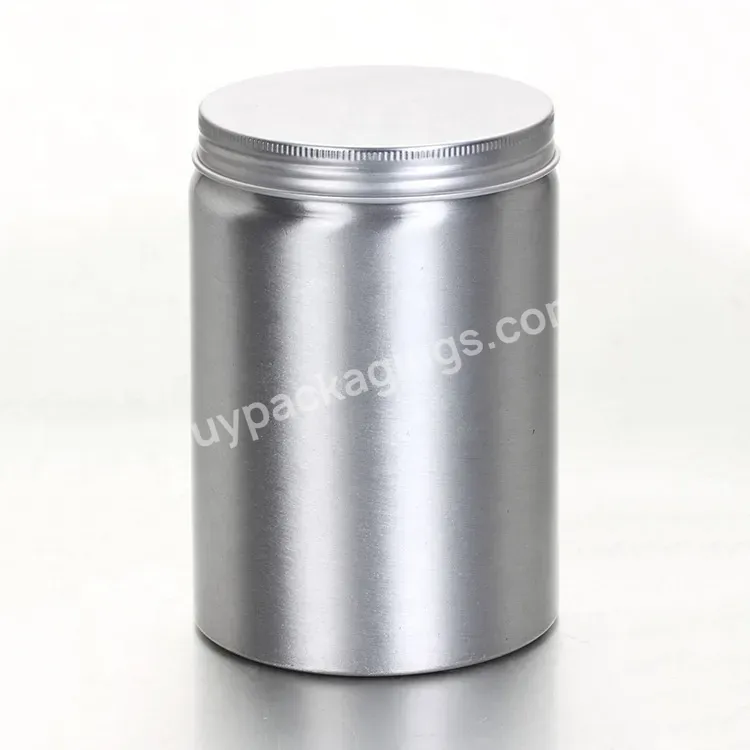 Oem Custom 500/1000/2000ml Large Size Empty Metal Aluminum Container Jar Tea Pot For Protein Powder Bottle Packaging