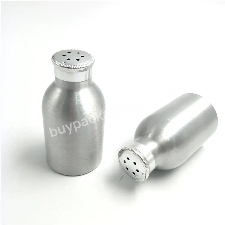 Oem Custom 50g 120g 200g Refillable Aluminum Talcum Powder Bottle With Crimp On Aluminum Lid Manufacturer/wholesale