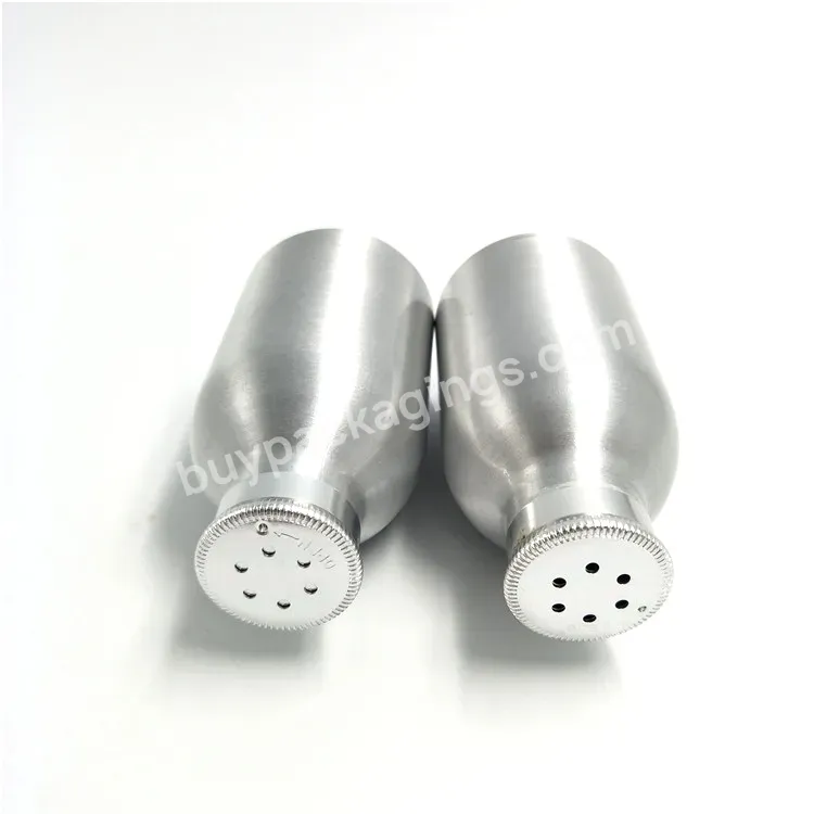 Oem Custom 50g 120g 200g Refillable Aluminum Talcum Powder Bottle With Crimp On Aluminum Lid Manufacturer/wholesale