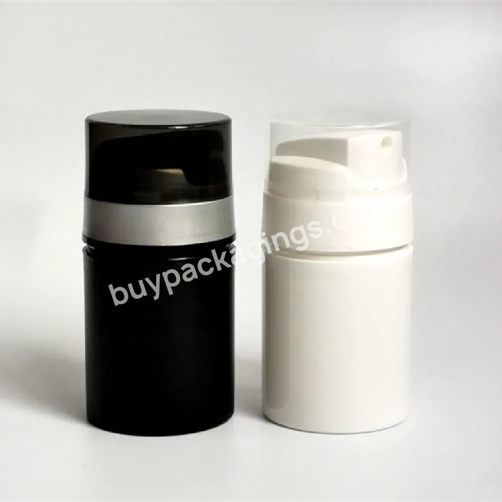 Oem Custom 50g Plastic Pp Black Facial Cleanser Airless Pump Bottle For Men