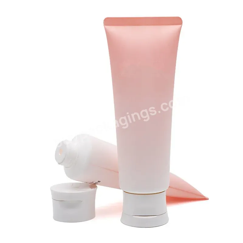 Oem Custom 50ml Empty Gradient Pink Color Soft Pe Plastic Facial Cream Packaging Plastic Tube Manufacturer/wholesale - Buy Cream Packaging Plastic Tube,Hand Cream Packaging Tubes,Clear Plastic Packaging Tubes.