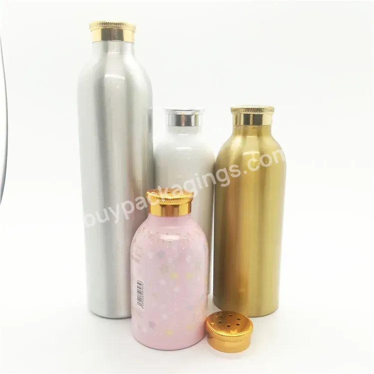 Oem Custom 50ml Silver Color Aluminum Spice Bottle,Round Spice Barbecue Container With Hole Cap Manufacturer/wholesale