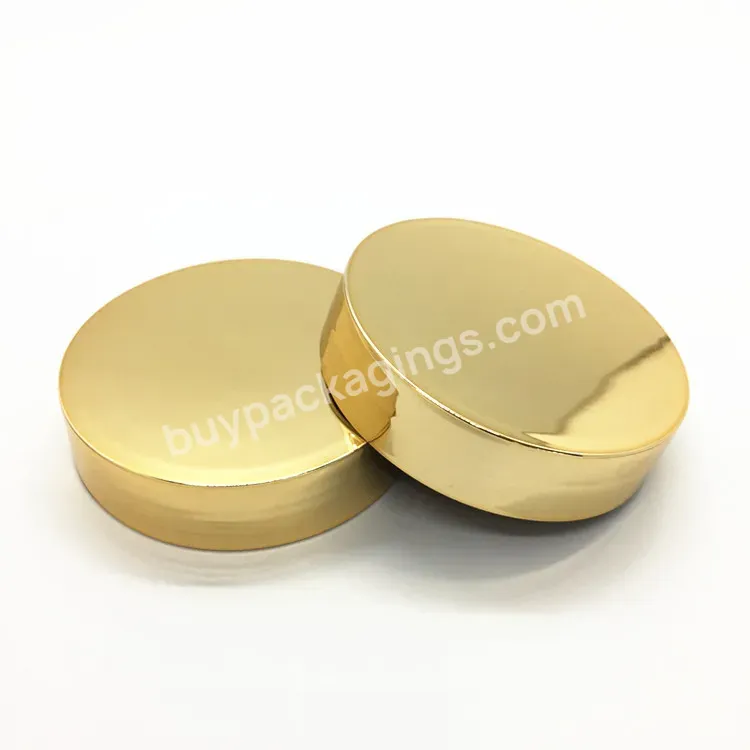 Oem Custom 68mm/89mm Shiny Golden Uv Pp Screw Lid For Plastic Cream Jar Manufacturer/wholesale