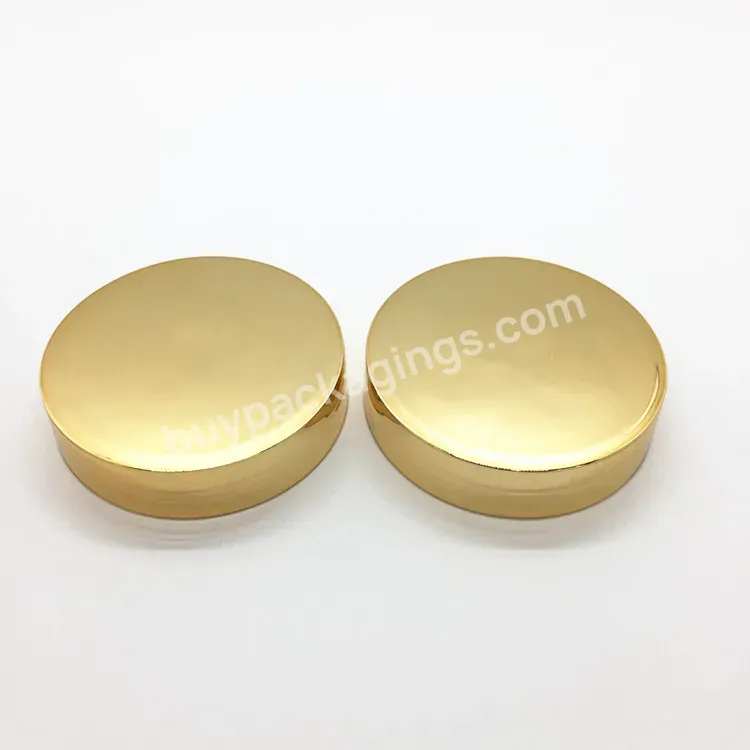 Oem Custom 68mm/89mm Shiny Golden Uv Pp Screw Lid For Plastic Cream Jar Manufacturer/wholesale