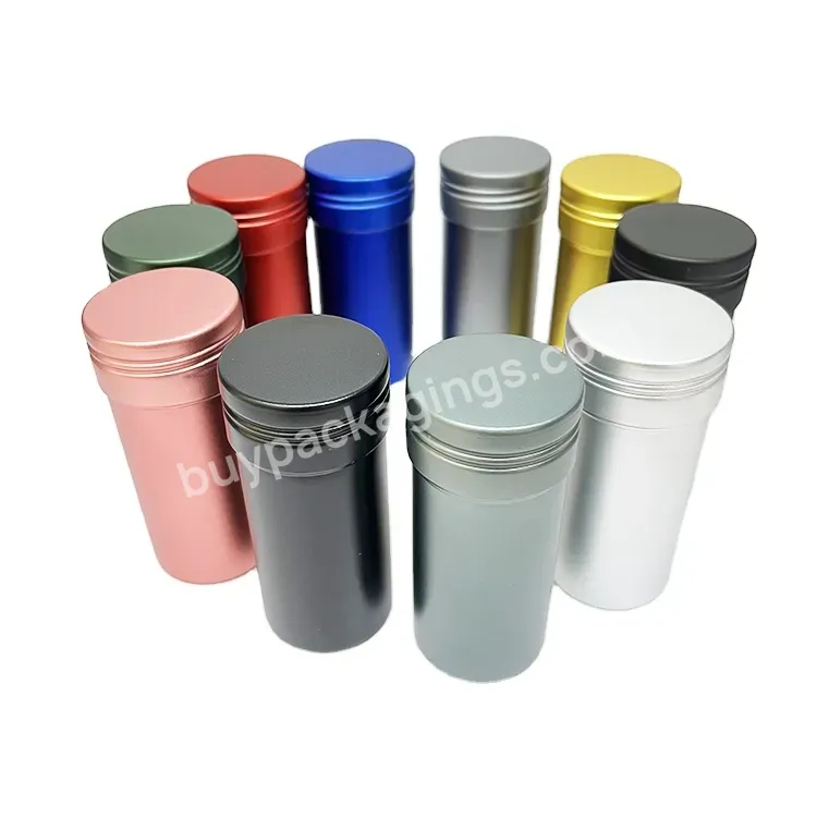 Oem Custom 75ml Deodorant Push Up Cream Containers / Empty Colored Cosmetics Hand Foot Cream Aluminum Jar Bottles