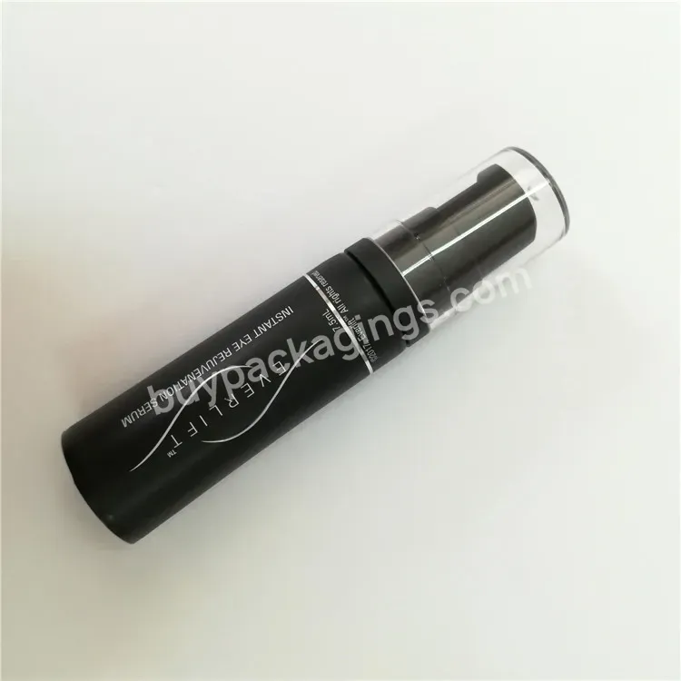 Oem Custom Airless Cream Pump Tube 7.5ml Matt Black Tube With Treatment Pump Manufacturer/wholesale