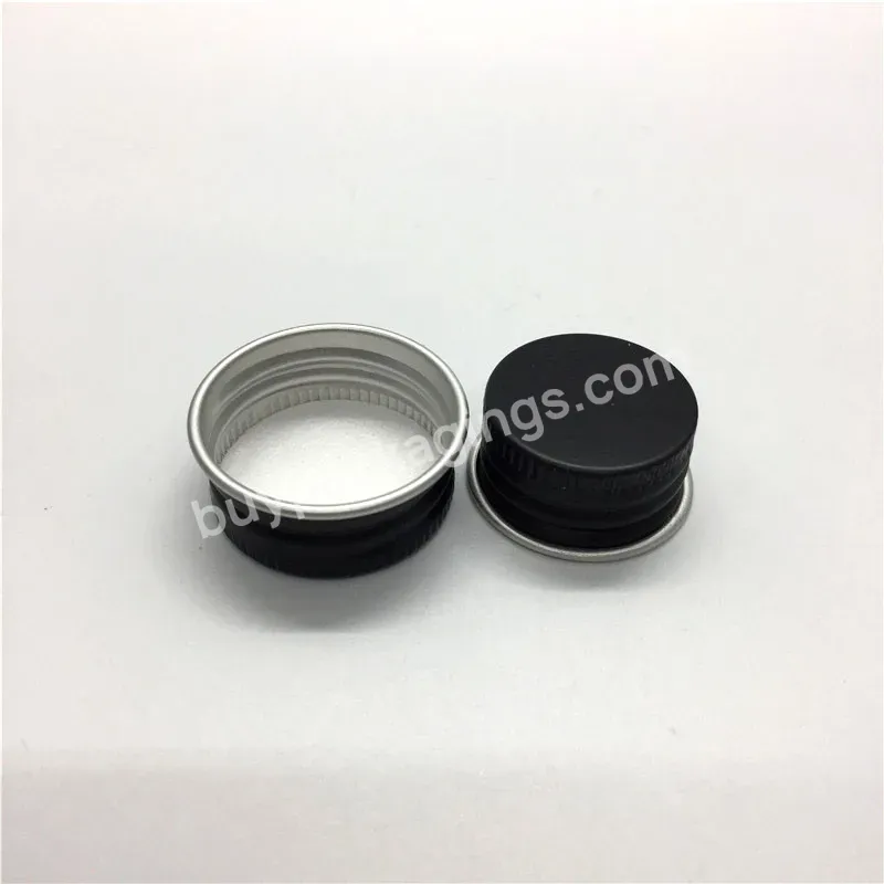 Oem Custom Aluminium Metal Lid 20mm 24mm 28mm Matte Black Metal Screw Bottle Lid Top