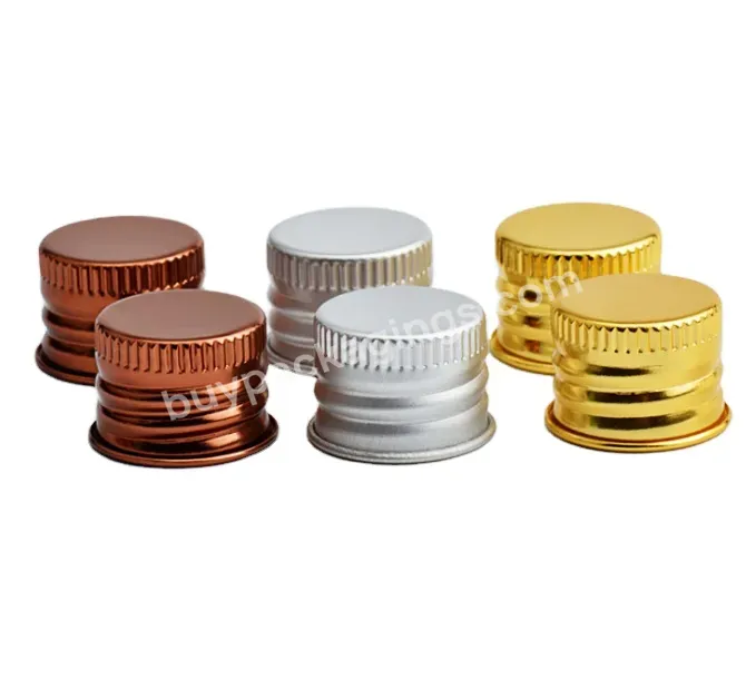 Oem Custom Aluminum Screw Cap Gold,Silver,Rose Gold 24mm