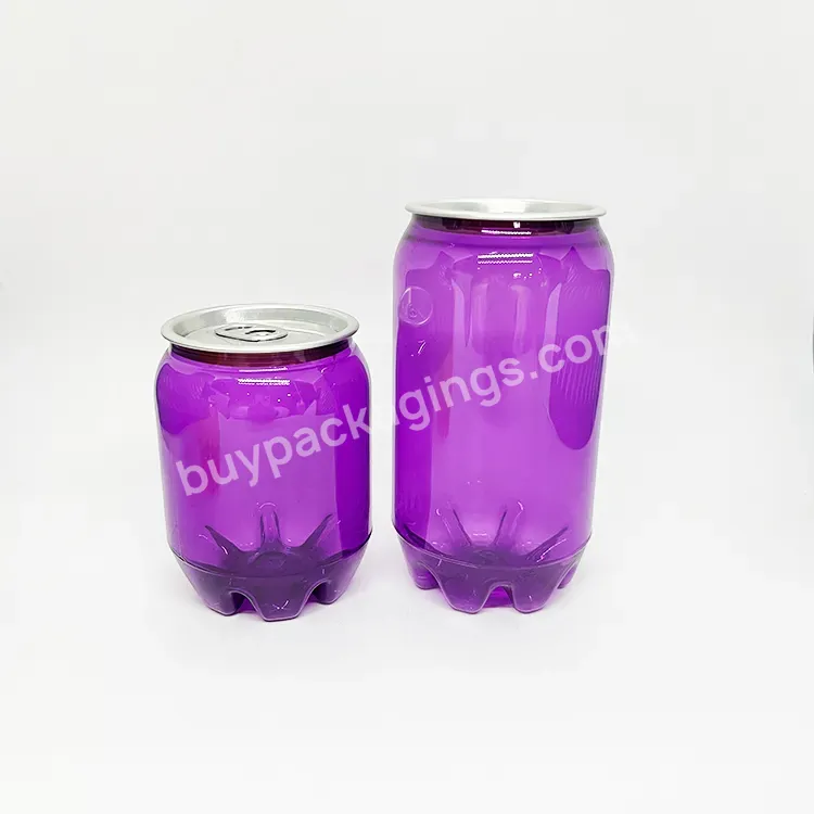 Oem Custom Beverage Juice Tins Bottle Packages / 250g,350g,400g Pet Purple Orange Color Pull Ring Tins Jars Containers