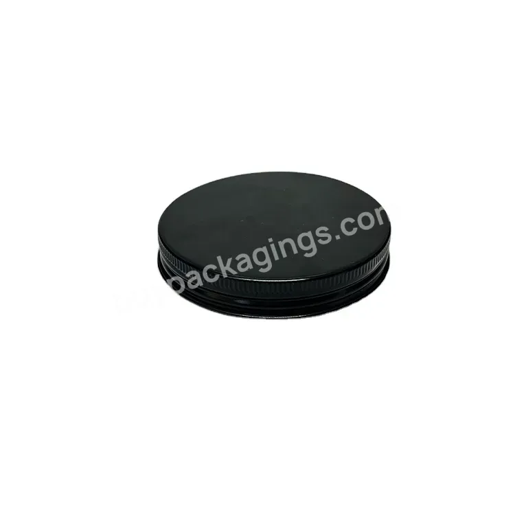 Oem Custom Big Size 68mm 89mm Metal Aluminum Customized Black Color Screw Caps / Aluminum Bottle Jars Screw Lids