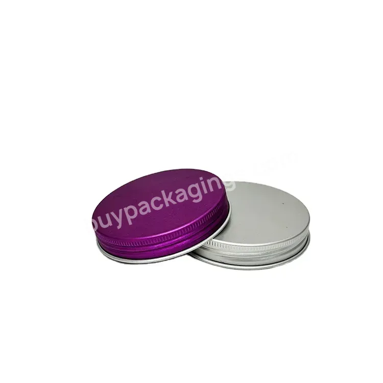 Oem Custom Big Size 89mm Metal Aluminum Matte Purple Pink Color Screw Caps / Aluminum Screw Lids