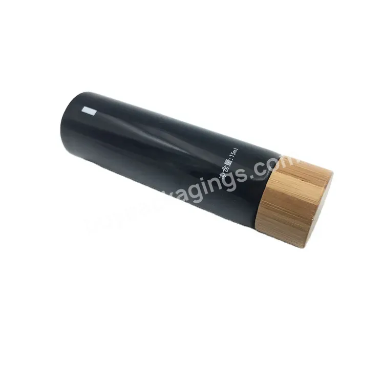 Oem Custom Black Hand Cream Packaging Tube Bamboo Screw Lid Manufacturer/wholesale