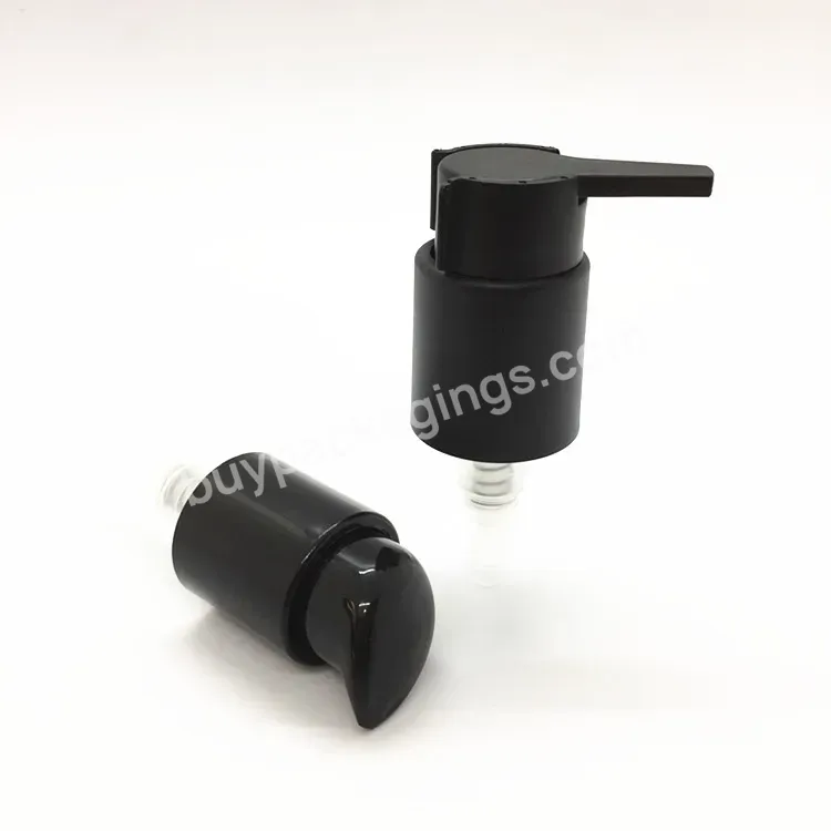 Oem Custom Black Treatment Pump 24/410 Left-right Lock Lotion Pump Cream Dispenser Pump Manufacturer/wholesale