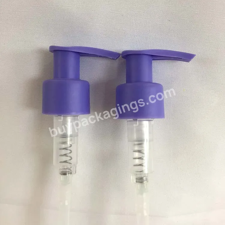 Oem Custom Cheap Pp Plastic Lotion Pump 24-410 Left-right Lotion Dispenser Pump In Matte Purple Manufacturer/wholesale