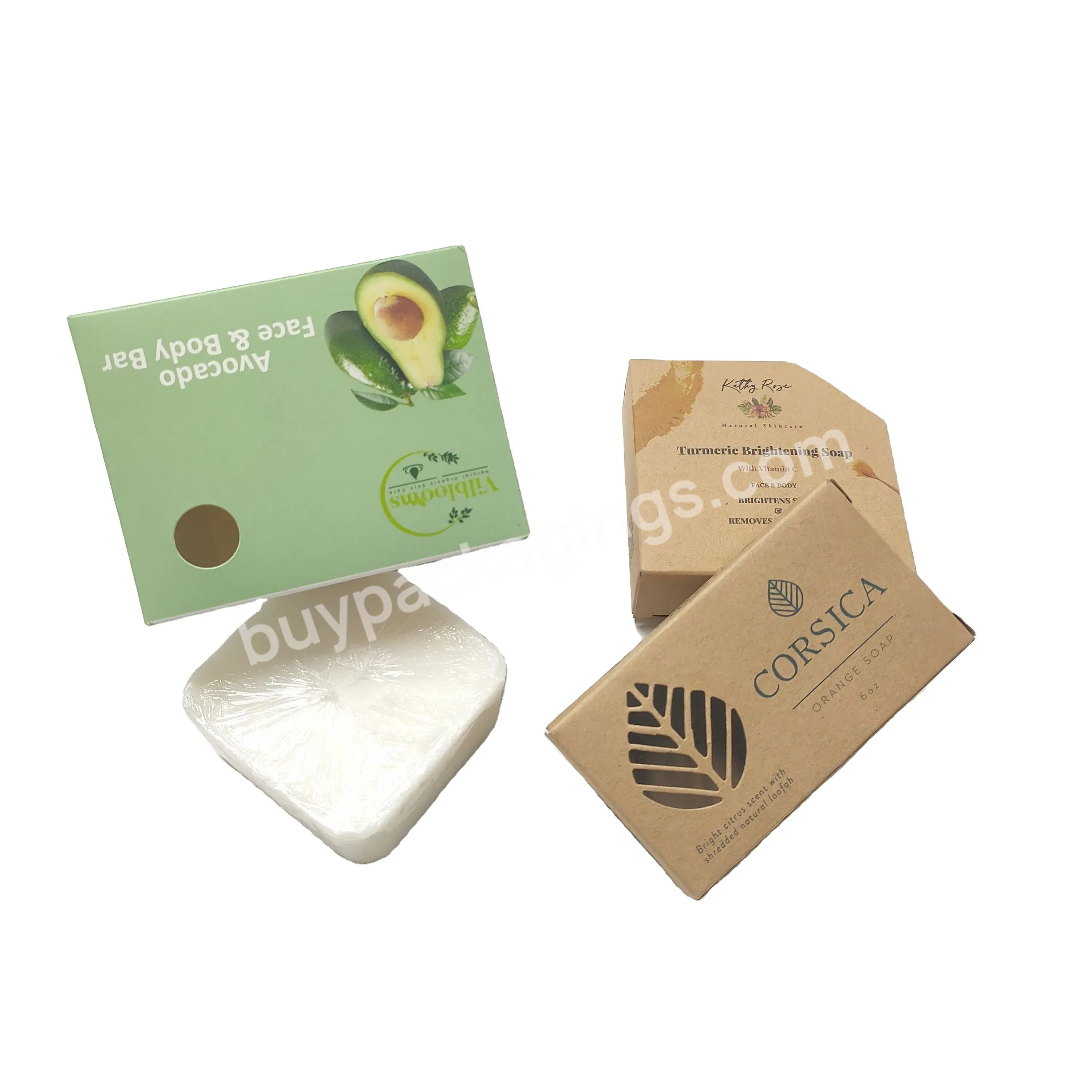 Oem Custom Coated Paper Soybean Oil Ink Eco Friendly Soap Bar Packaging Gift Drawer Box