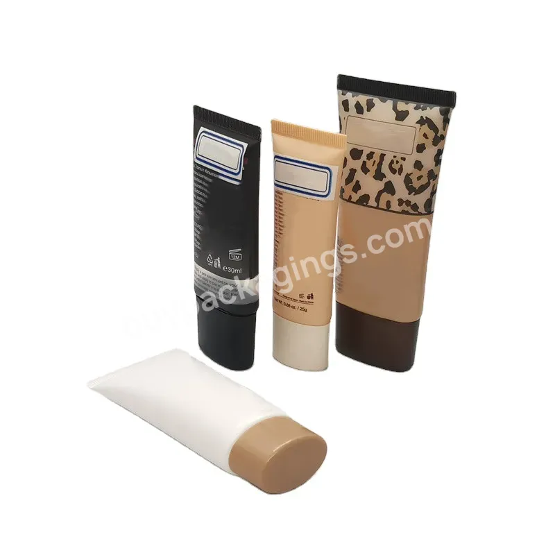 Oem Custom Custom Empty Oval Hand Eye Packaging Bb Cream Tubes Skincare Squeeze Cosmetic Plastic Tube For Cosmetics With Lid