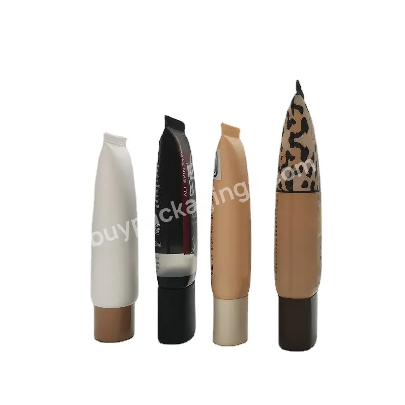 Oem Custom Custom Empty Oval Hand Eye Packaging Bb Cream Tubes Skincare Squeeze Cosmetic Plastic Tube For Cosmetics With Lid