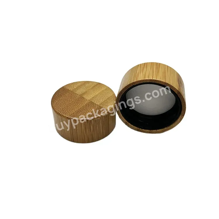 Oem Custom Eco-friendly 28/400 Bamboo Screw Bottle Cover Lids/ New Cosmetic Bottles Bamboo Tops